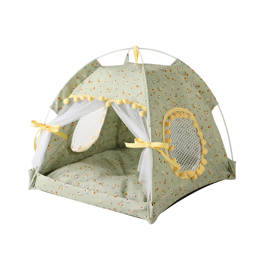 Adorable Doggy & Kitty Pet Tent Beds Floral Avocado Pet beds Plushie Depot