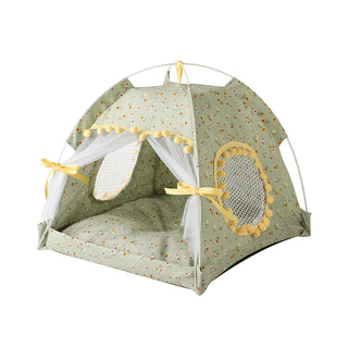 Adorable Doggy & Kitty Pet Tent Beds Floral Avocado Plushie Depot