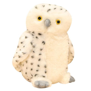 Realistic Snowy White Owl Plush Toy white Plushie Depot