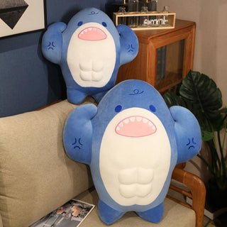 Funny Muscle Shark Plush Toy Stuffed Animals - Plushie Depot
