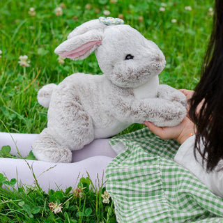 Realistic Furry Bunny Rabbit Plush Toy - Plushie Depot