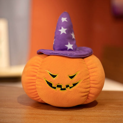 Halloween Black Hat Pumpkin Plushies purple ziya Stuffed Toys Plushie Depot