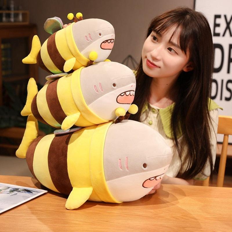 Funny Bee Shark Plush Toy Stuffed Animals Plushie Depot