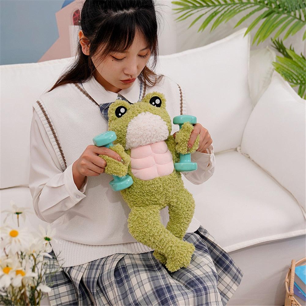 Funny Muscle Frog Plush Toy Stuffed Animals Plushie Depot
