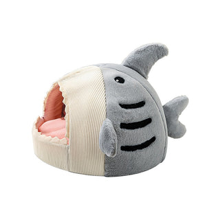 Small Shark Pet Bed Gray Plushie Depot