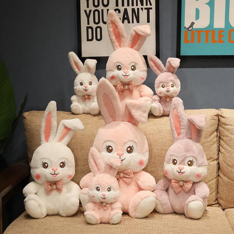 Kawaii Sitting Smiling Rabbit Plushies Stuffed Animals - Plushie Depot