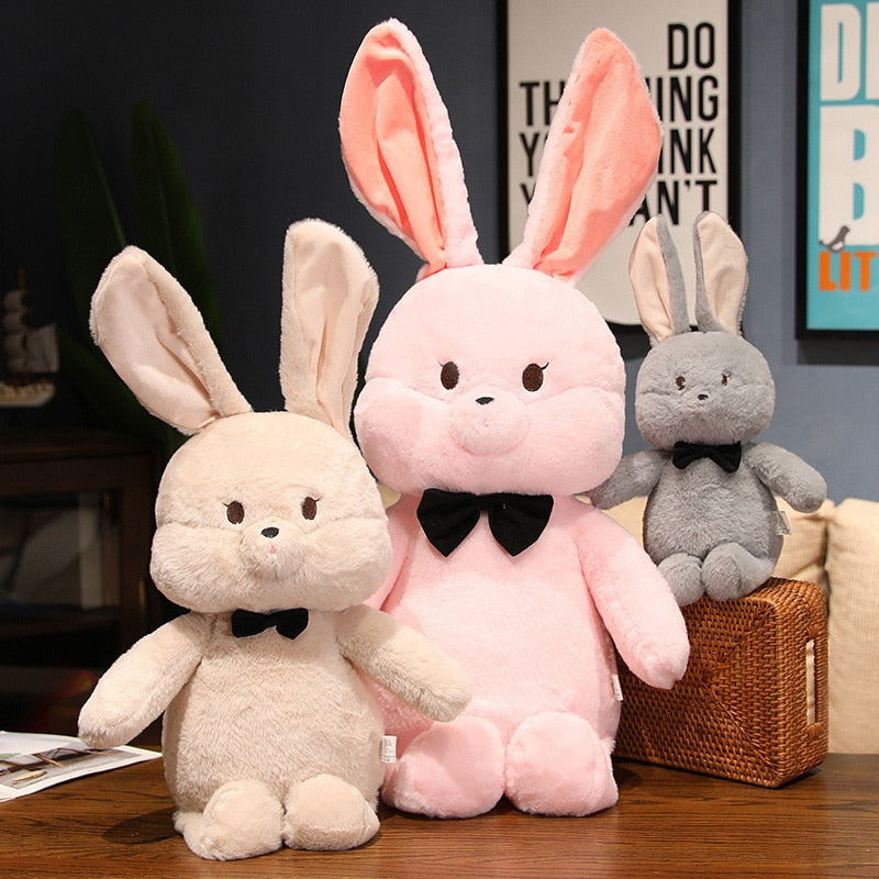 Cute Bowtie Bunny Rabbit Plushie Stuffed Animals Plushie Depot