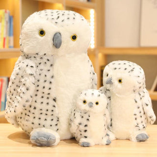 Realistic Snowy White Owl Plush Toy Plushie Depot