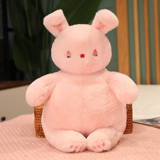 Chubby Sleepy Bunnie Plushies Pink Plushie Depot