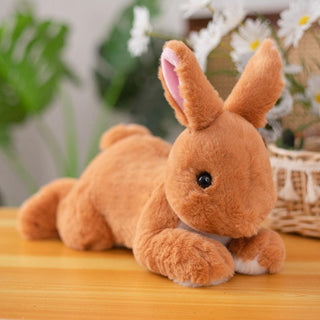 Realistic Furry Bunny Rabbit Plush Toy 5 Plushie Depot