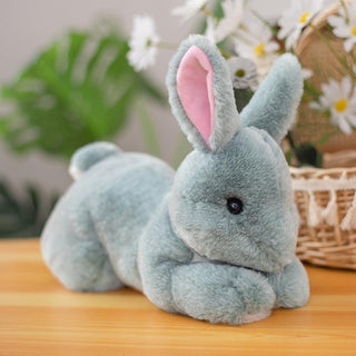 Realistic Furry Bunny Rabbit Plush Toy 8 Plushie Depot