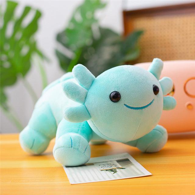 30cm Kawaii Axolotl Plushie Toys Cute Cartoon Salamander Doll Soft Stuffed Animal Plushie Toy Baby Pillow Children Birthday Gift Green
