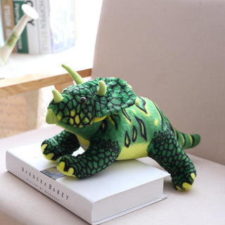 Triceratops Dinosaur Soft Stuffed Plush Toy Green - Plushie Depot