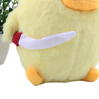 Little Yellow Duck Doll With Knife Ragdoll Cute Duck Plush Toy Plushie Depot