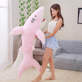 Large Pink Shark Soft Stuffed Plush Toy - Plushie Depot