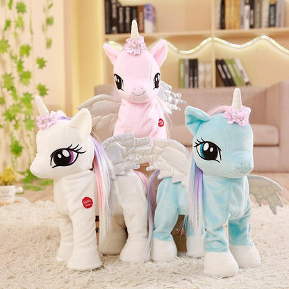Funny Toys Electric Walking Unicorn Plush Toy , Stuffed Animal Electronic Music Unicorn Toy for Children Plushie Depot