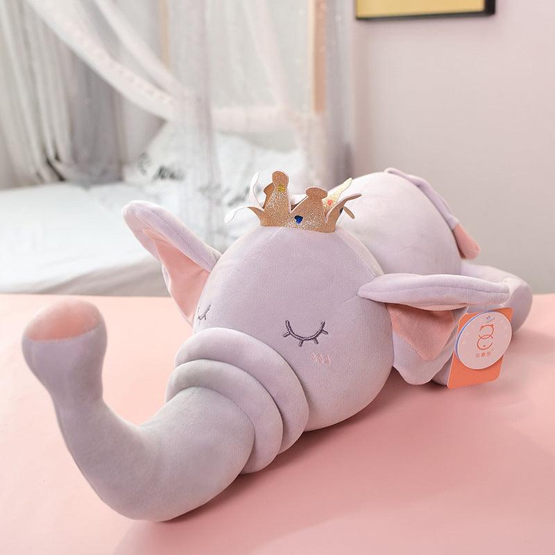 Pink Stuffed Elephant Plush Toy for Baby Showers and Kids Grey Plushie Depot