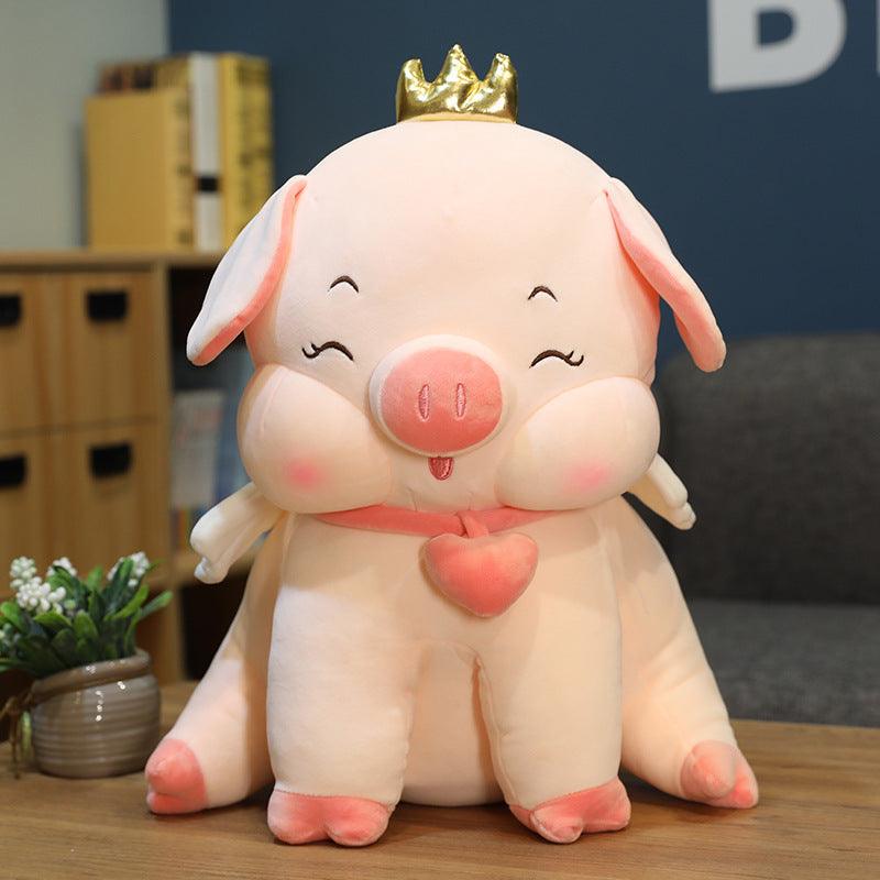 Angel Pig Plush Toy Doll Pink Stuffed Animals - Plushie Depot