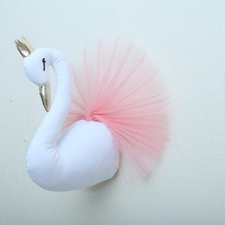 Beautiful Swan Stuffed Animals Plush Dolls Wall Hanging Decor for Baby Nursery Pink Plushie Depot
