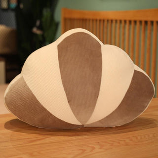 Soft and Comfy Sea Shell Plush Pillows Brown Plushie Depot