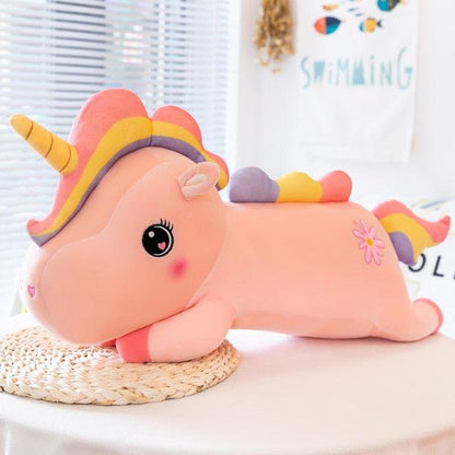 Kawaii Plush Rainbow Unicorn Toy, Giant Stuffed Unicorn Plush for Kids Pink Plushie Depot
