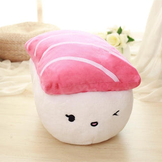 Sushi Rice Shape Stuffed Throw Pillow Cushion Toy Pink Plushie Depot