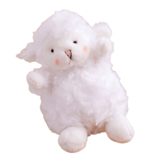 Fuzzy Lamb Keychain Plushie - Plushie Depot