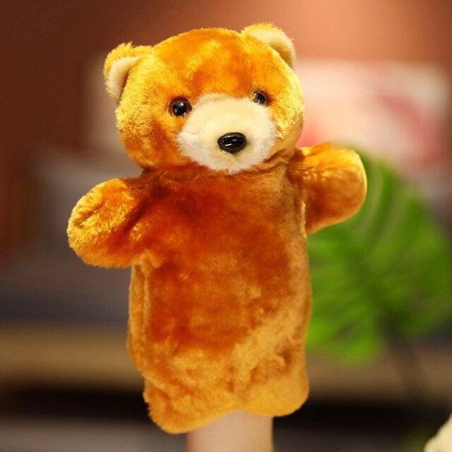 Animal Hand Puppets bear 10” Stuffed Toys Plushie Depot