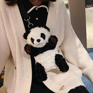 cute plush panda bag cartoon shoulder bag - Plushie Depot