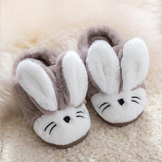 Children's Indoor Cotton Plush Bunny Rabbit Slippers, Warm Plushy Slippers for Kids as pic China Plushie Depot