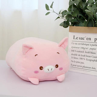 Small Chunky Animal Plushies 9" pig Pillow Plushie Depot