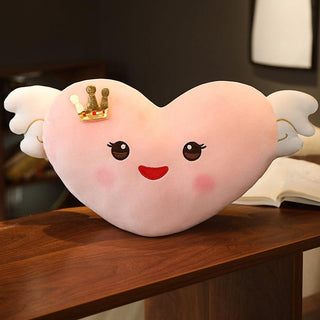 Angel Wings Love Pillow Cushion Plush Toy Light Pink A - Plushie Depot