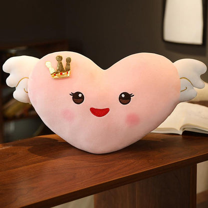 Angel Wings Love Pillow Cushion Plush Toy Light Pink A Plushie Depot