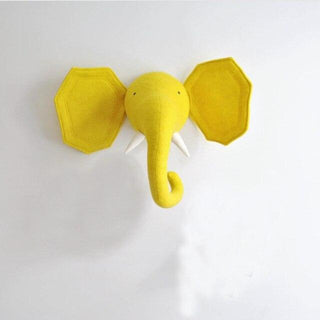 Plush Animal Trophy Head Wall Decor Stuffed Animals Elephant Plushie Depot