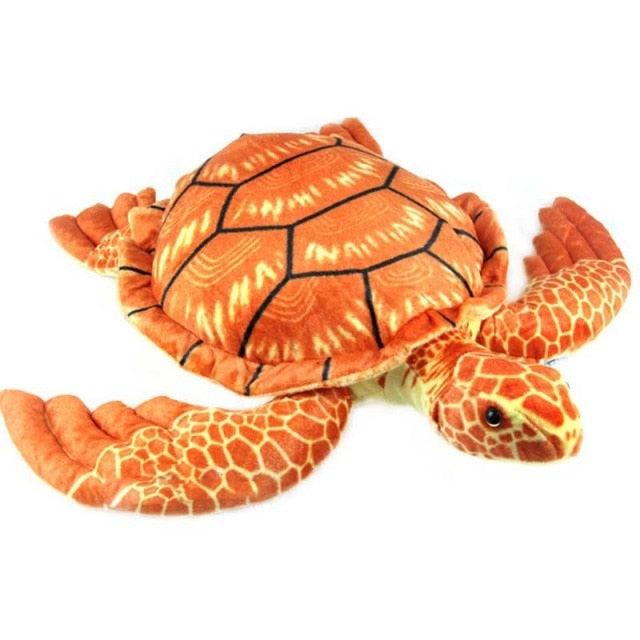 Realistic Colorful Sea Turtle Plush Toys 21" red Stuffed Animals - Plushie Depot