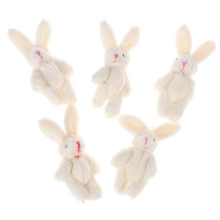 Soft Mini Joint Rabbit Plush Toys Beige Plushie Depot
