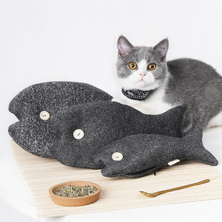 Black Fish Catnip Funny Pet Toy Plushie Depot