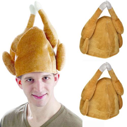 Stuffed Christmas Turkey Hat Adult Xmas Novelty Gag Gift Plushie Depot