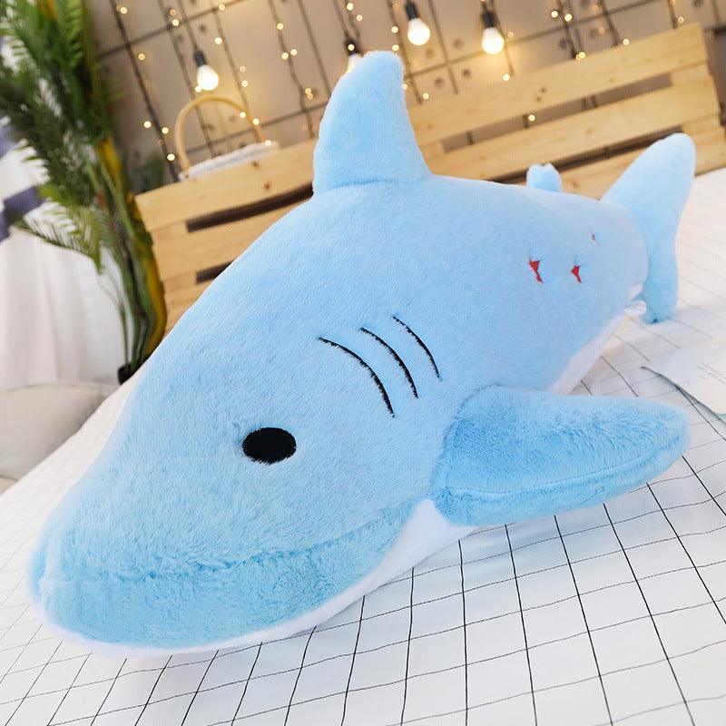 Ferocious Shark plush pillow Blue Plushie Depot