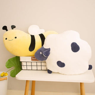 Cartoon Sheep, Bee and Hedgehog Throw Pillows - Plushie Depot