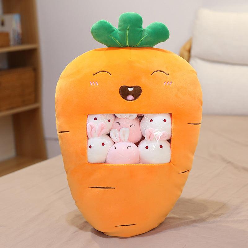 Fruit & Vegetable Snack Pillow Plush Toys Carrot - Plushie Depot