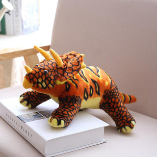 Triceratops Dinosaur Soft Stuffed Plush Toy Orange - Plushie Depot