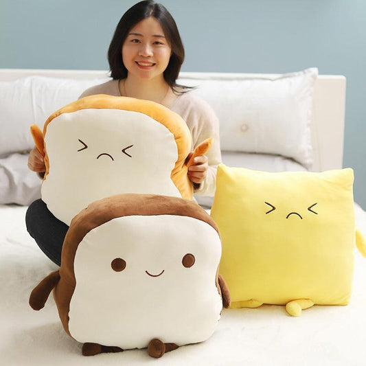 Creative Sliced Bread Plush Pillows Pillows - Plushie Depot