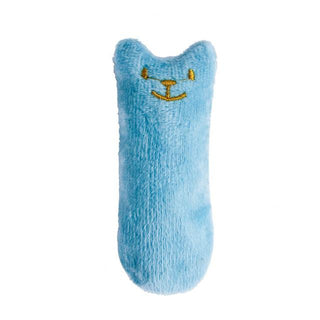 Teeth Grinding Catnip Cat Toys Blue Thumb Plushie Depot