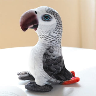 Realistic Parrot Plushies 8" Gray Plushie Depot