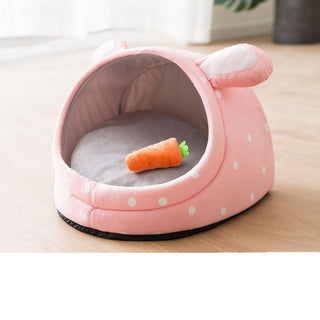 Adorable Pet Beds, Semi-closed, Plush Thickened for Cats and Small Dogs Pink Plushie Depot