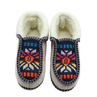 Plush Aztec Inspired Knitted Slippers - Plushie Depot