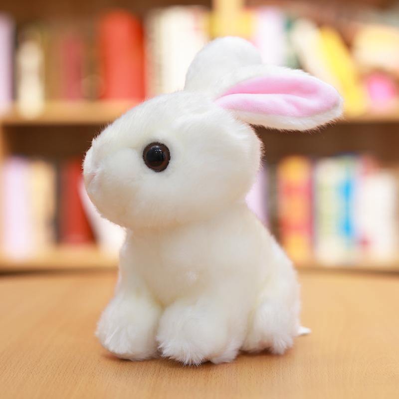 Simulation rabbit plush toy White - Plushie Depot