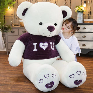 LOVE Scarf Teddy Bear Plush Doll White 80cm Teddy bears - Plushie Depot