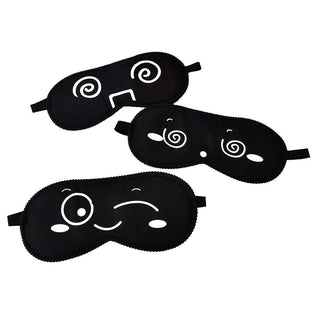 Creative Cartoon Eyes Black Sleep Mask Plushie Depot